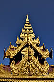 Bagan Myanmar. Shwezigon pagoda. perfumed chambers ancillary temples housing standing bronze Buddha images. 